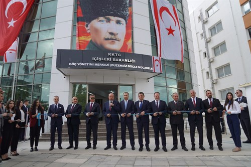 Innenminister Ali Yerlikaya nahm an der Eröffnung des Zentrums für Migrationsverwaltung der Türkischen Republik Nordzypern (KKTC) teil.